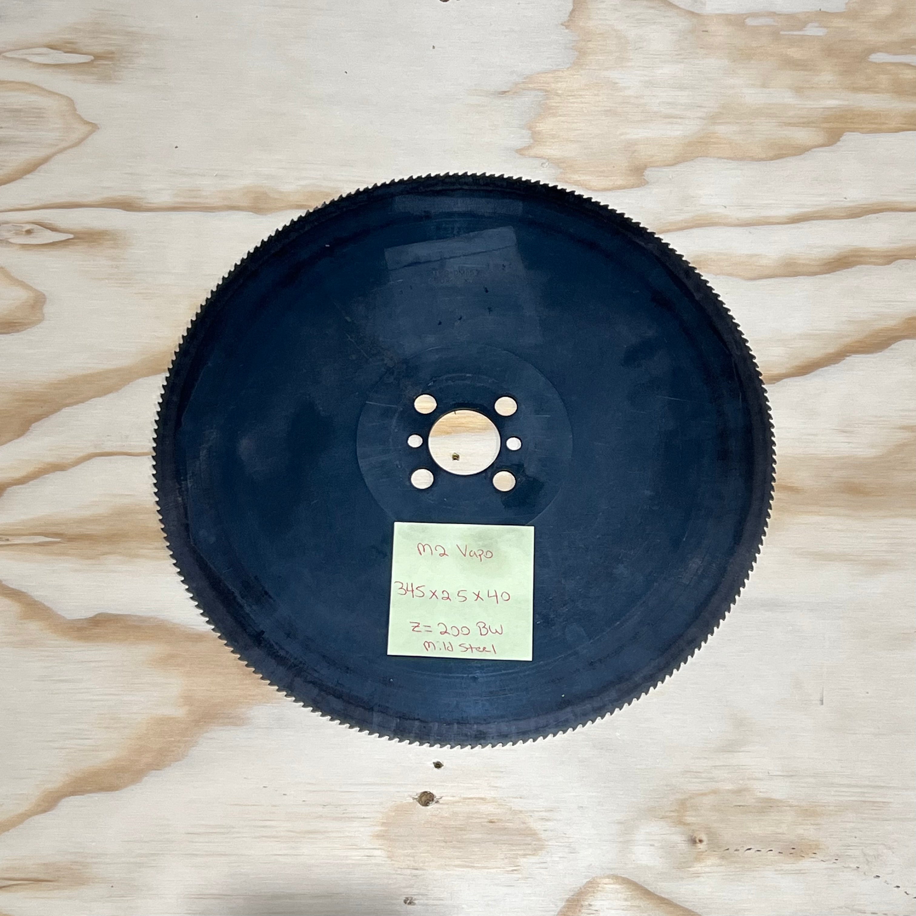 345 x 2.5 x 40 M2 VAPO HSS Cold Saw Blade – 200 BW | Clearance Steel ...