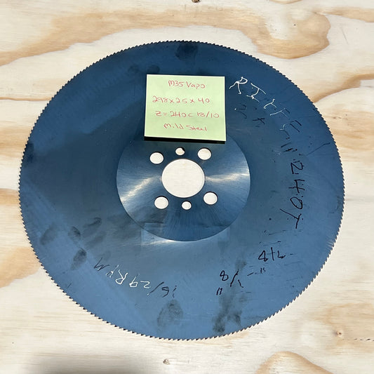 298 x 2.5 x 40 M35 VAPO 240 C HSS Cold Saw Blade